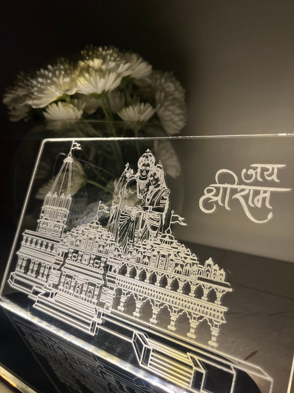 Ayodhya Ram Mandir 3D Acrylic illusion Lamp